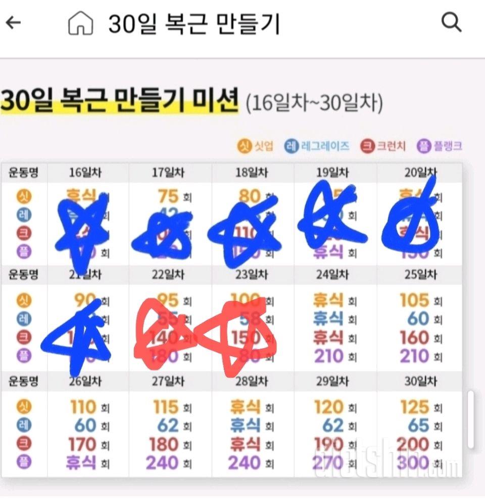 30일 복근 만들기83일차 성공!