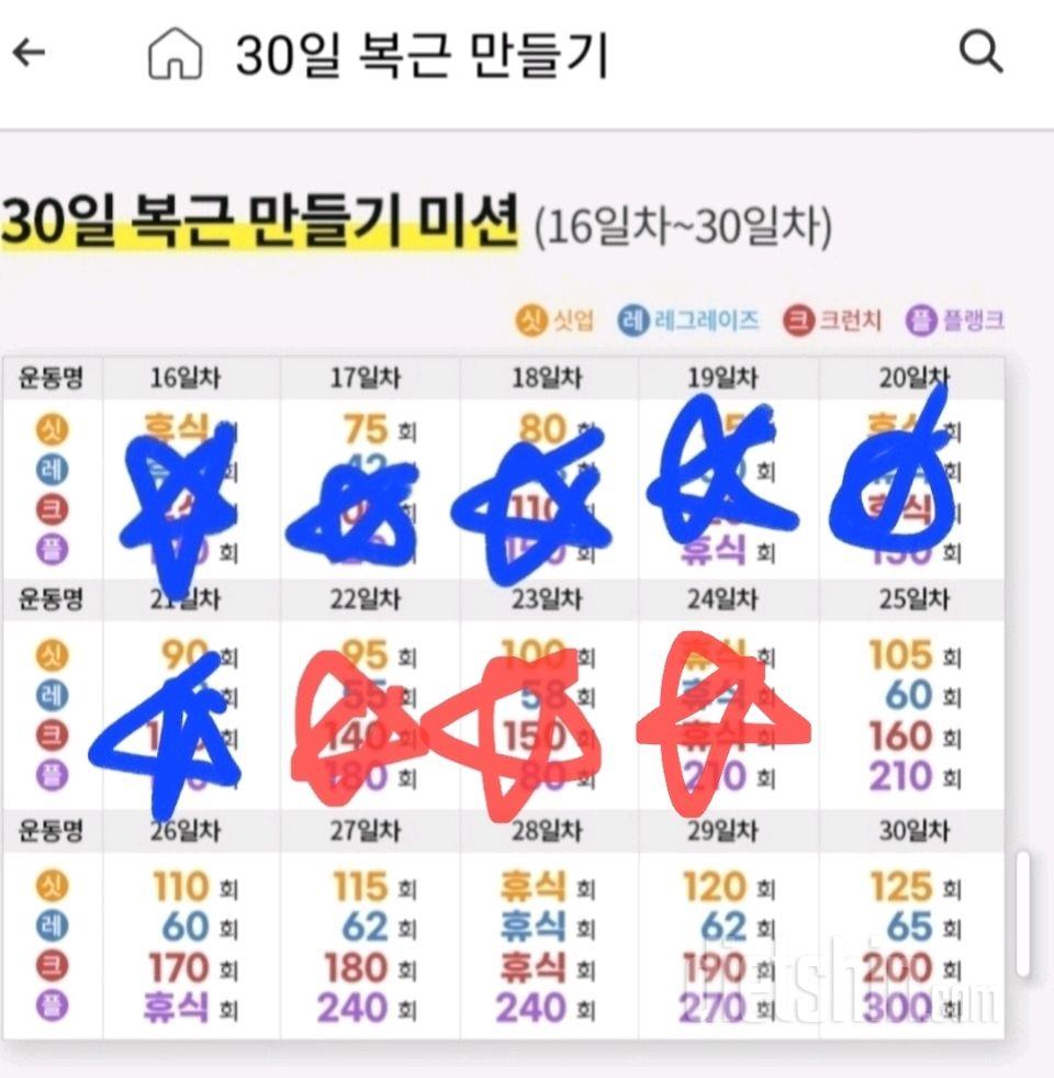 30일 복근 만들기84일차 성공!