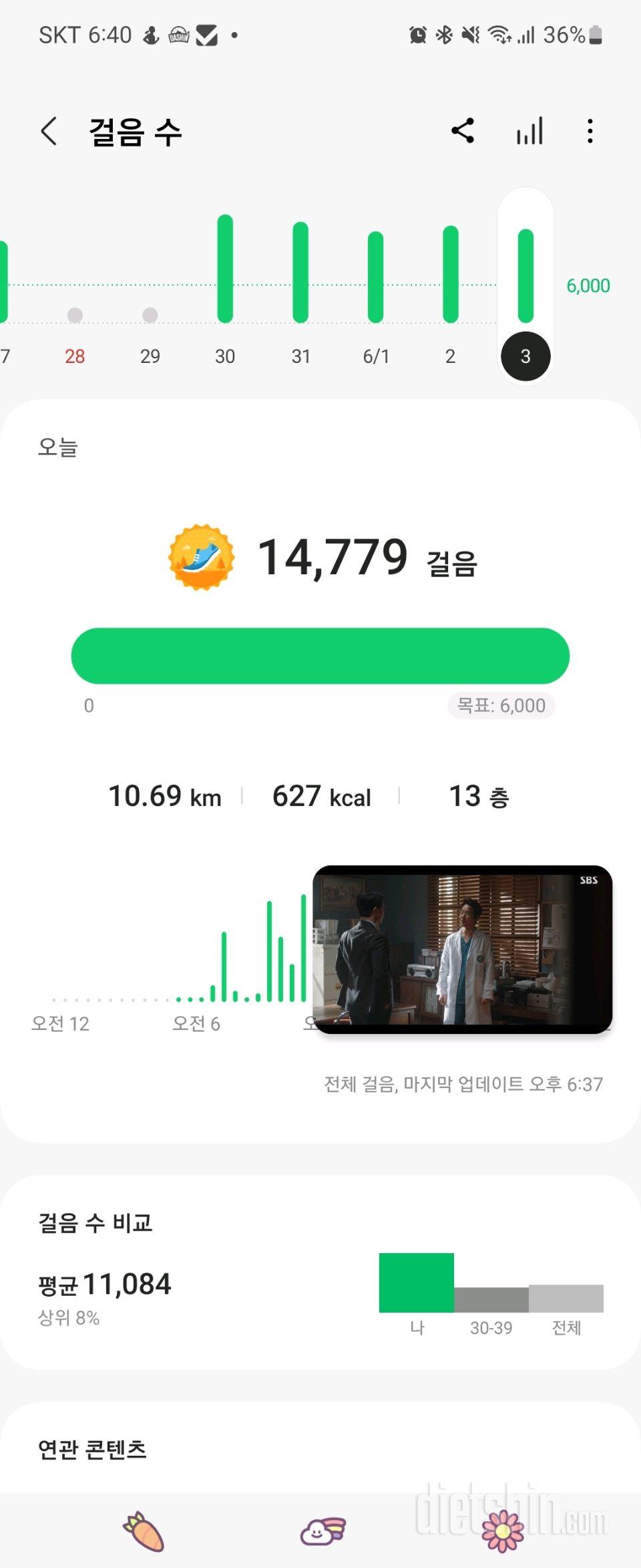 30일 만보 걷기5일차 성공!