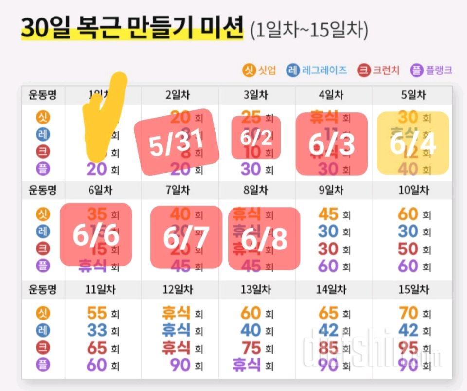 30일 복근 만들기8일차 성공!