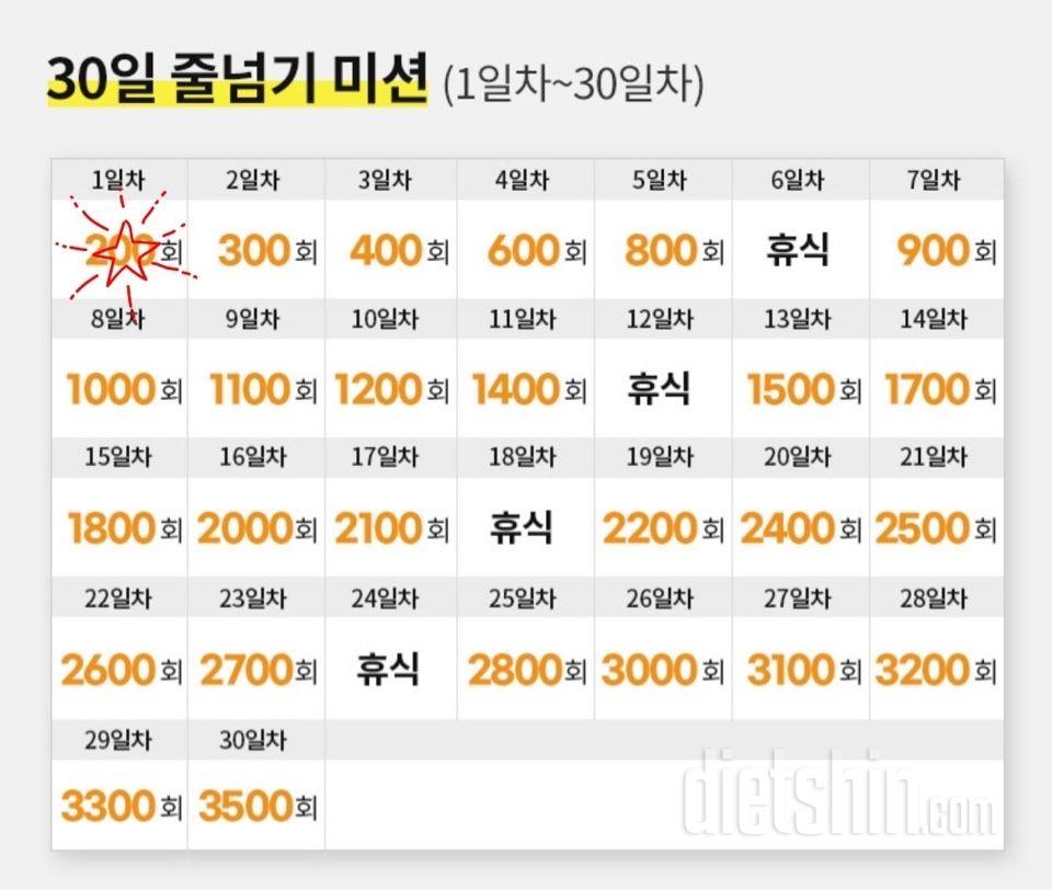 30일 줄넘기 1일차 성공!