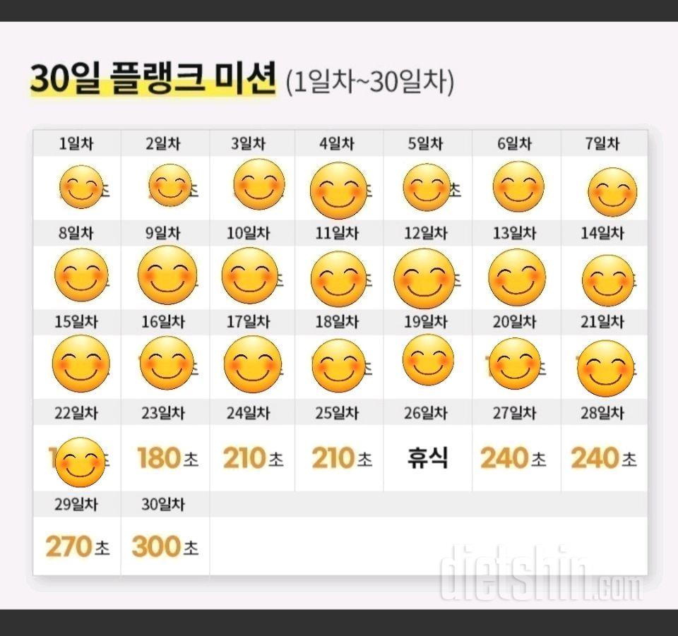 30일 플랭크22일차 성공!