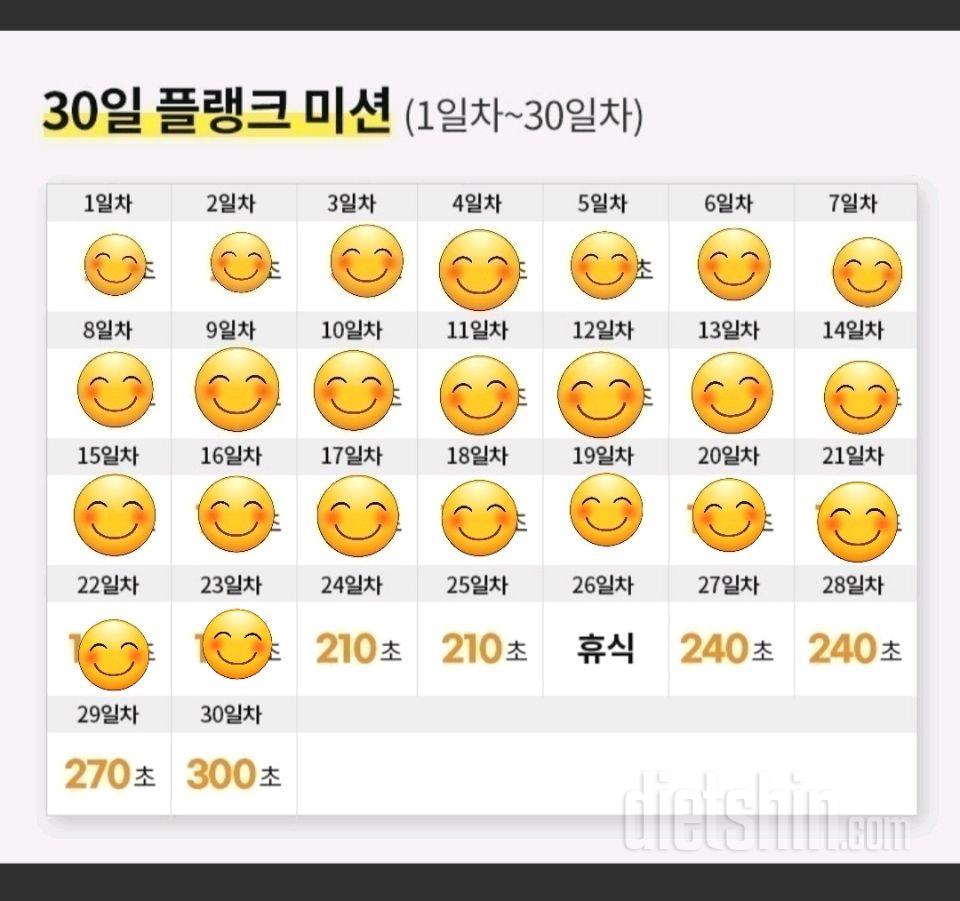 30일 플랭크23일차 성공!