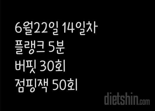 30일 플랭크14일차 성공!