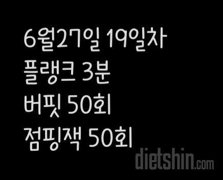 30일 플랭크19일차 성공!