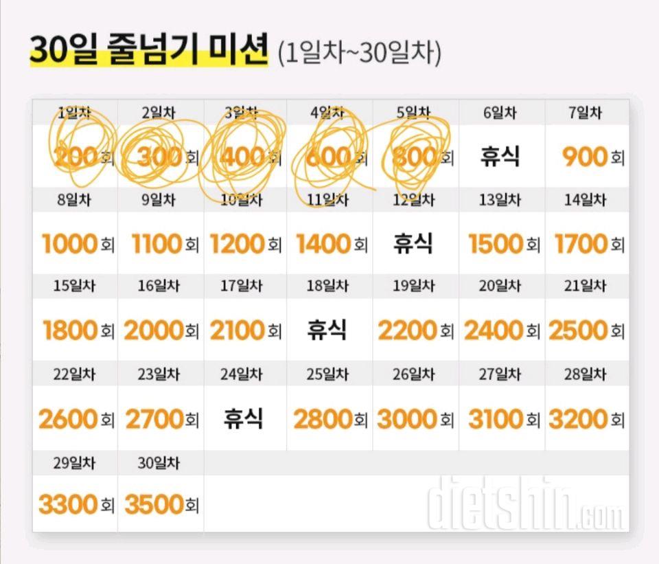 30일 줄넘기5일차 성공!