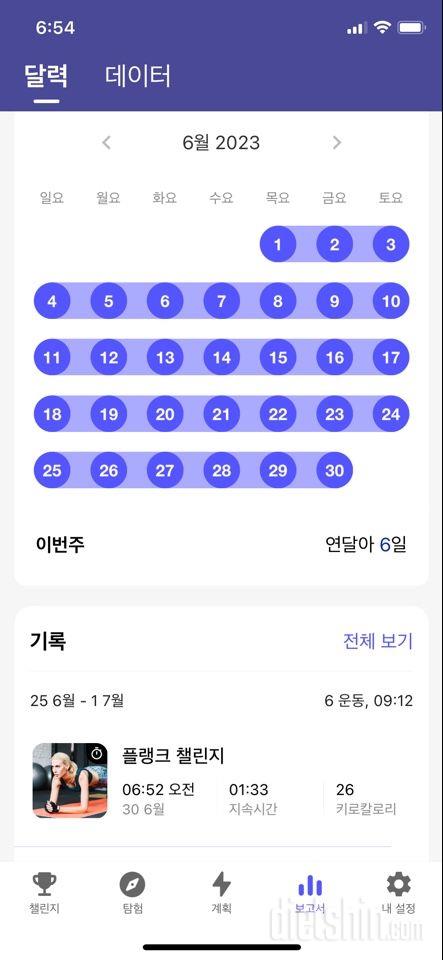 30일 플랭크29일차 성공!