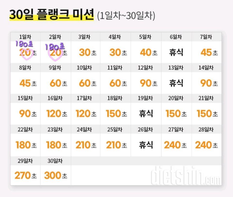 30일 플랭크32일차 성공!