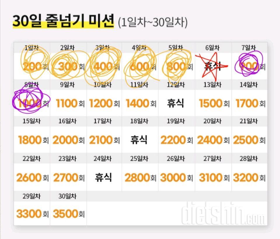 30일 줄넘기8일차 성공!