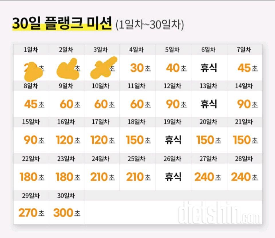 30일 플랭크3일차 성공!