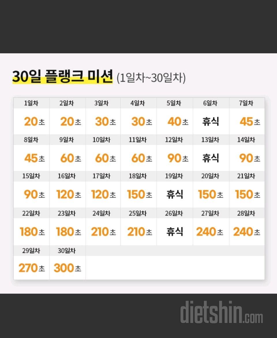 30일 플랭크19일차 성공!