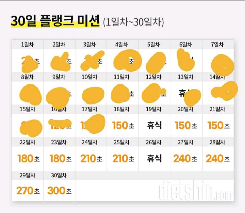 30일 플랭크17일차 성공!