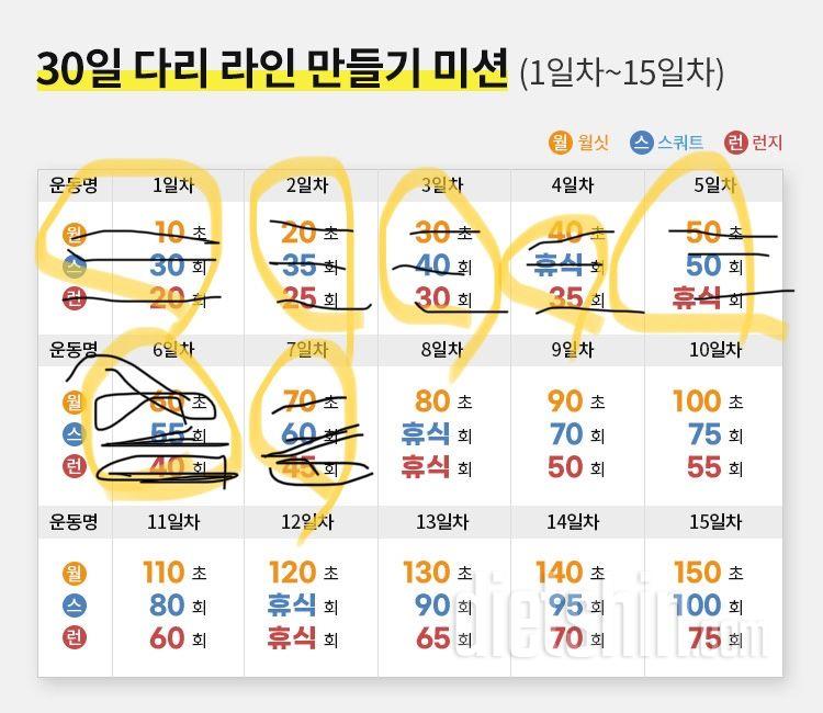 30일 다리라인 만들기7일차 성공!