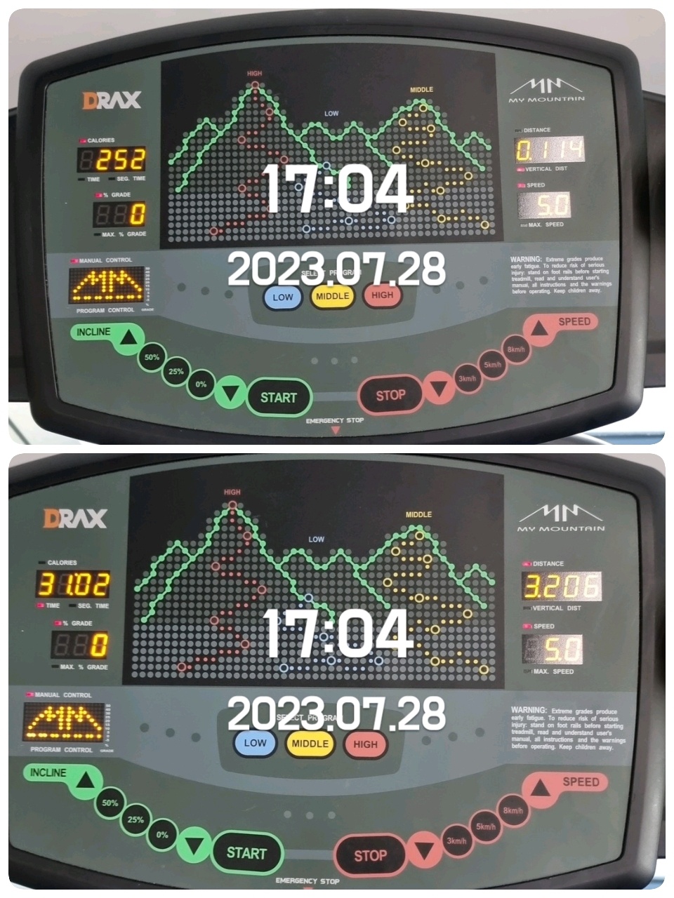 07월 28일( 운동 1056kcal)