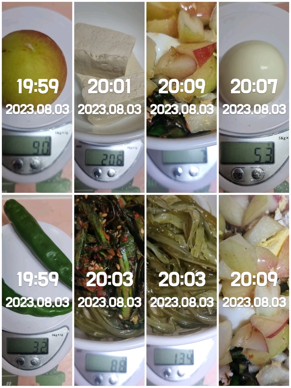 08월 03일( 저녁식사 452kcal)