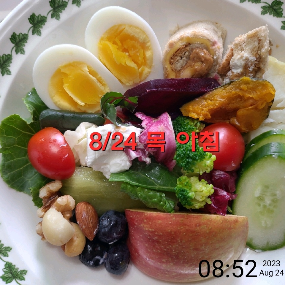 08월 24일( 아침식사 386kcal)