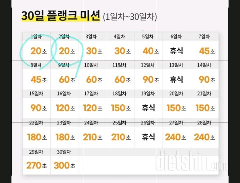 30일 플랭크2일차 성공!