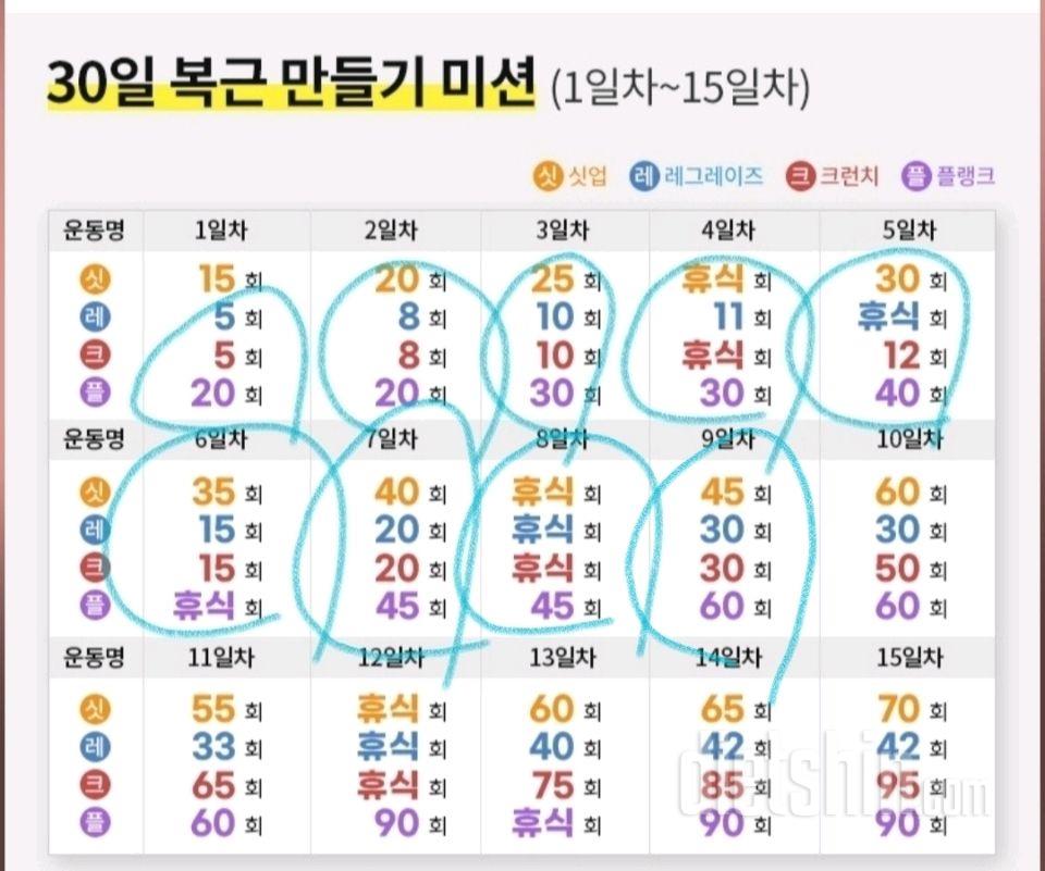 30일 복근 만들기9일차 성공!