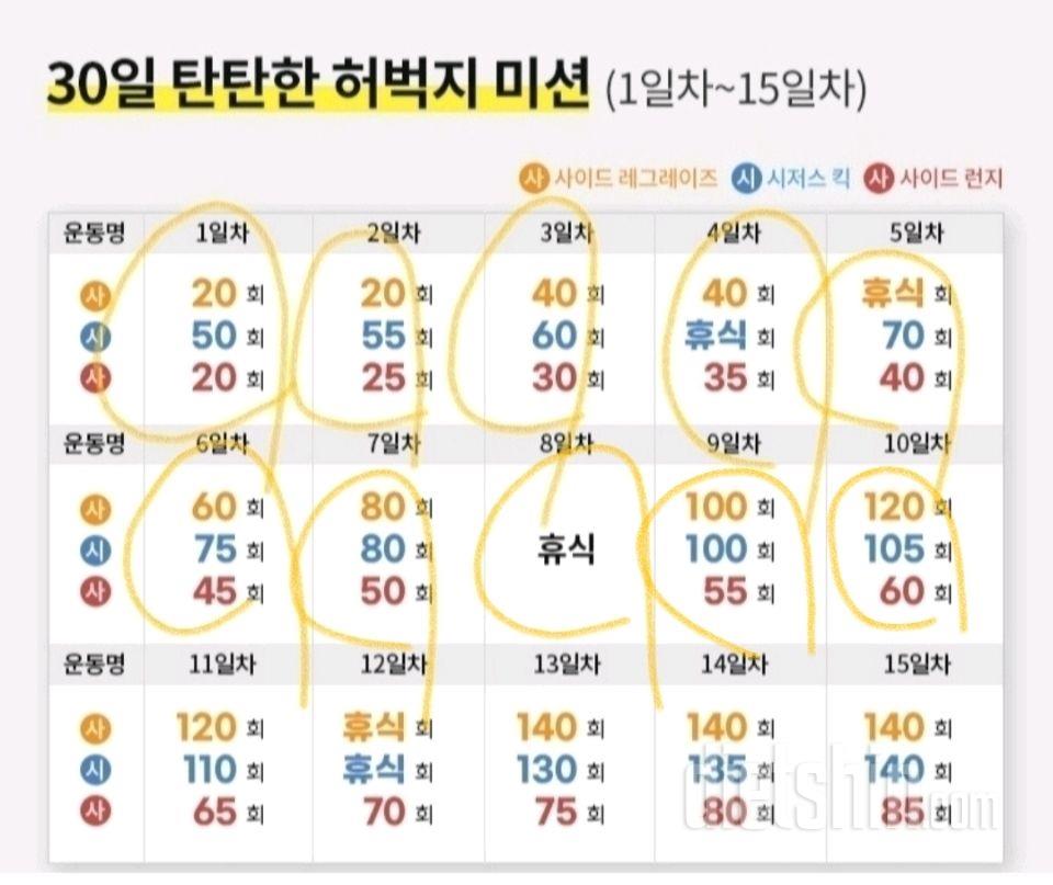 30일 탄탄한 허벅지10일차 성공!