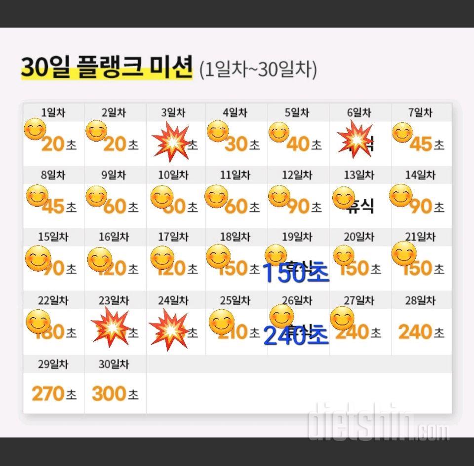 30일 플랭크23일차 성공!