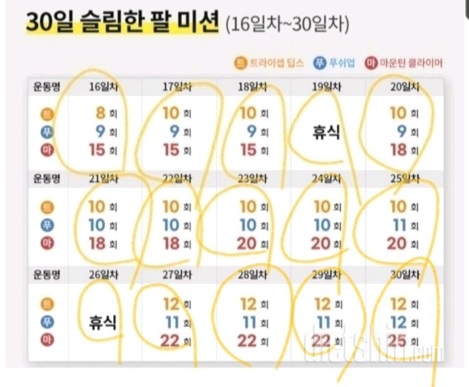 30일 슬림한 팔30일차 성공!