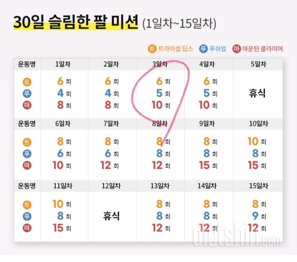 30일 슬림한 팔33일차 성공!