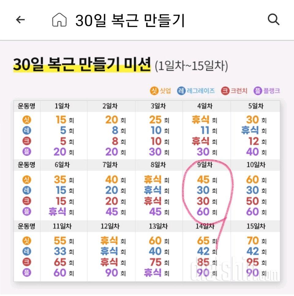 30일 복근 만들기39일차 성공!