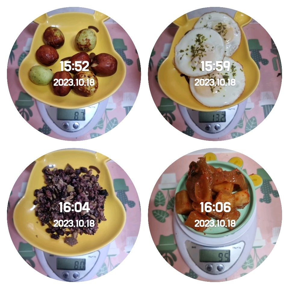 10월 18일( 점심식사 491kcal)