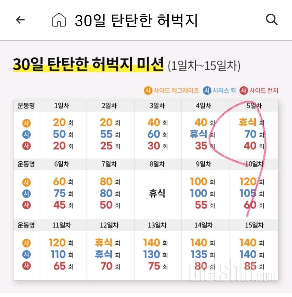 30일 탄탄한 허벅지5일차 성공!