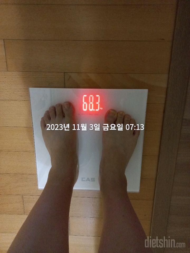 7일 아침 몸무게 재기3일차 성공!