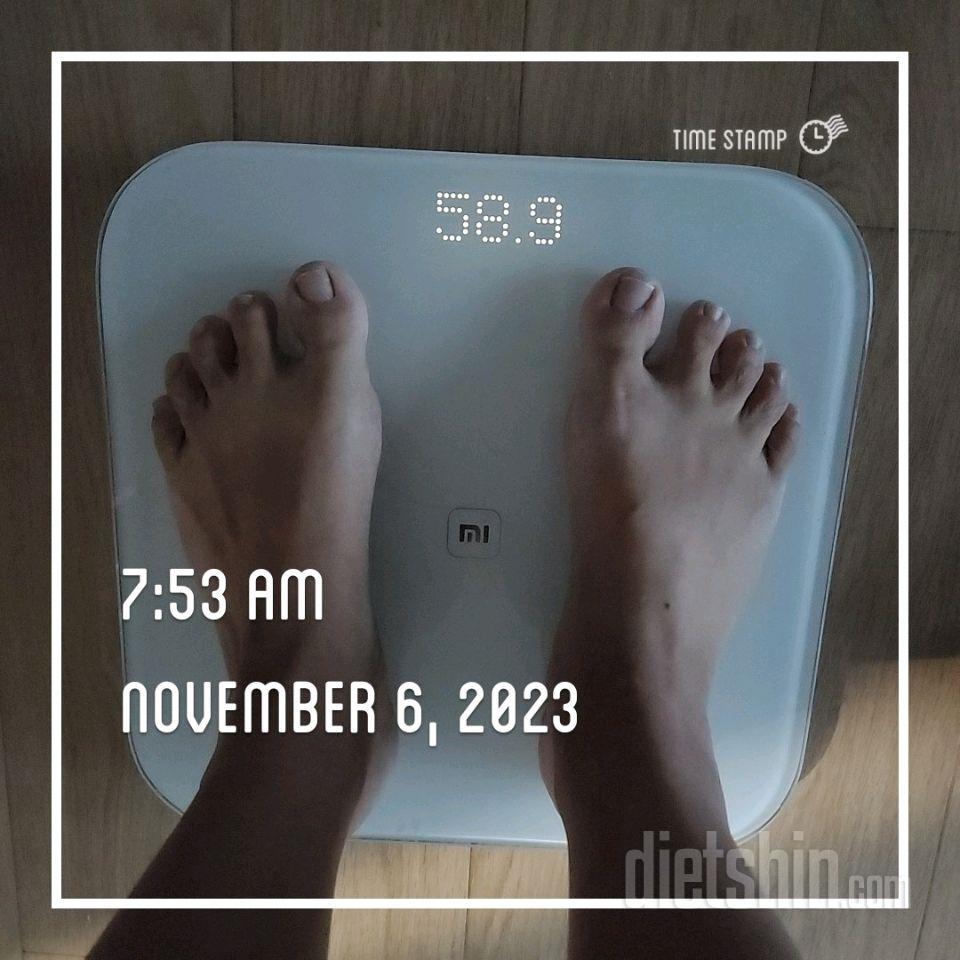 11월 6일 월요일 인증(-1kg, 성공!)
