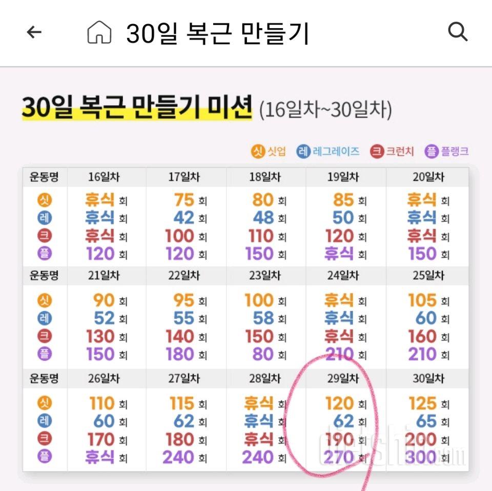 30일 복근 만들기59일차 성공!