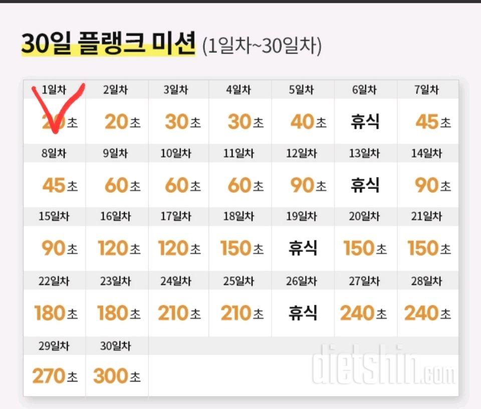 30일 플랭크31일차 성공!