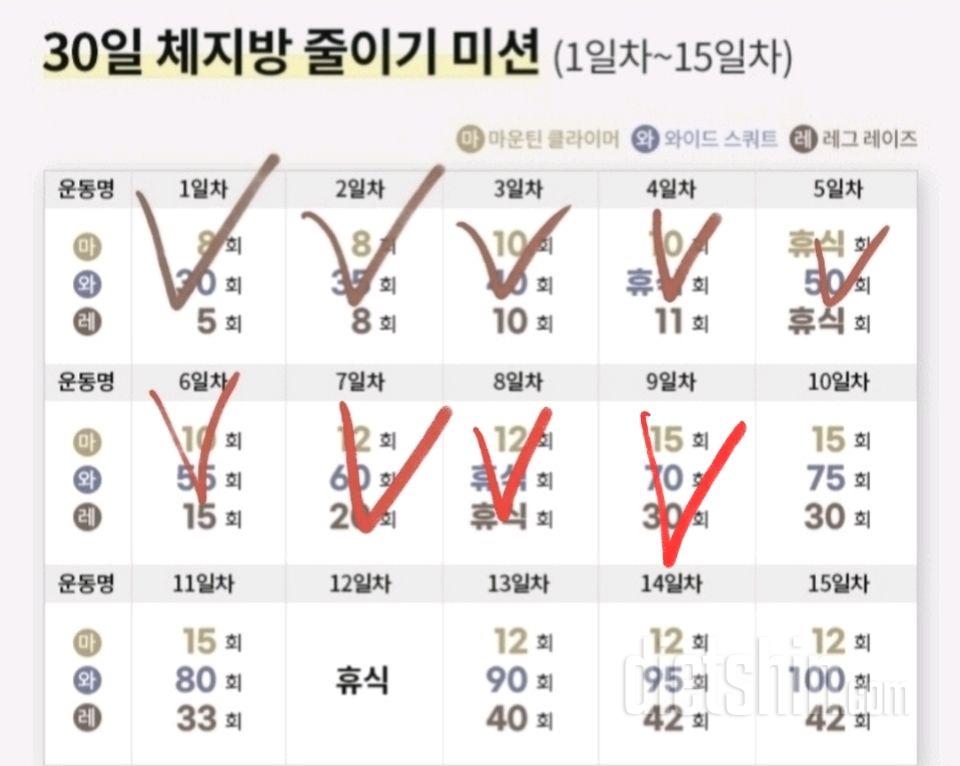 30일 체지방 줄이기9일차 성공!