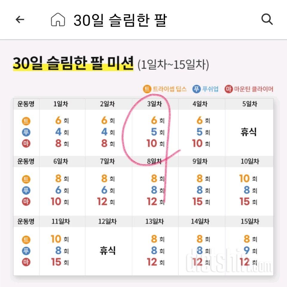 30일 슬림한 팔63일차 성공!