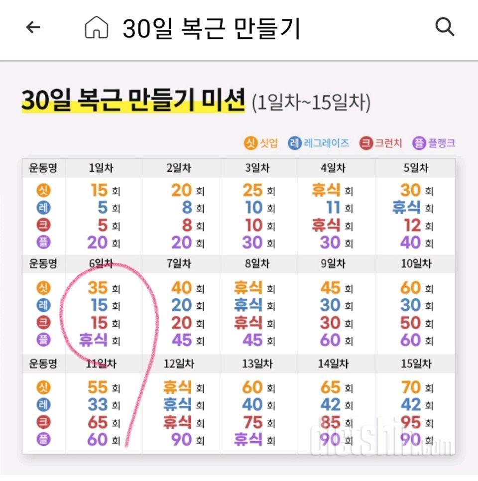 30일 복근 만들기66일차 성공!