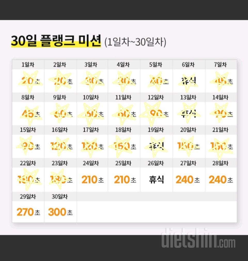 30일 플랭크83일차 성공!