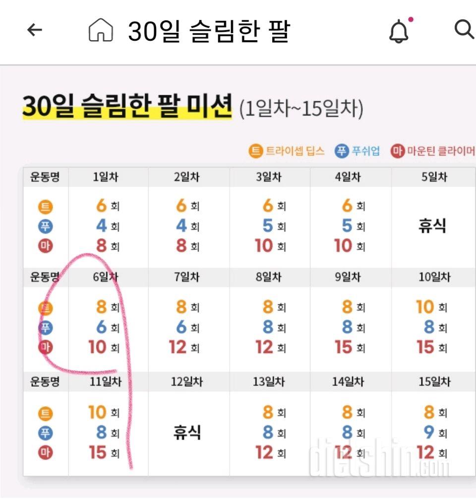 30일 슬림한 팔66일차 성공!