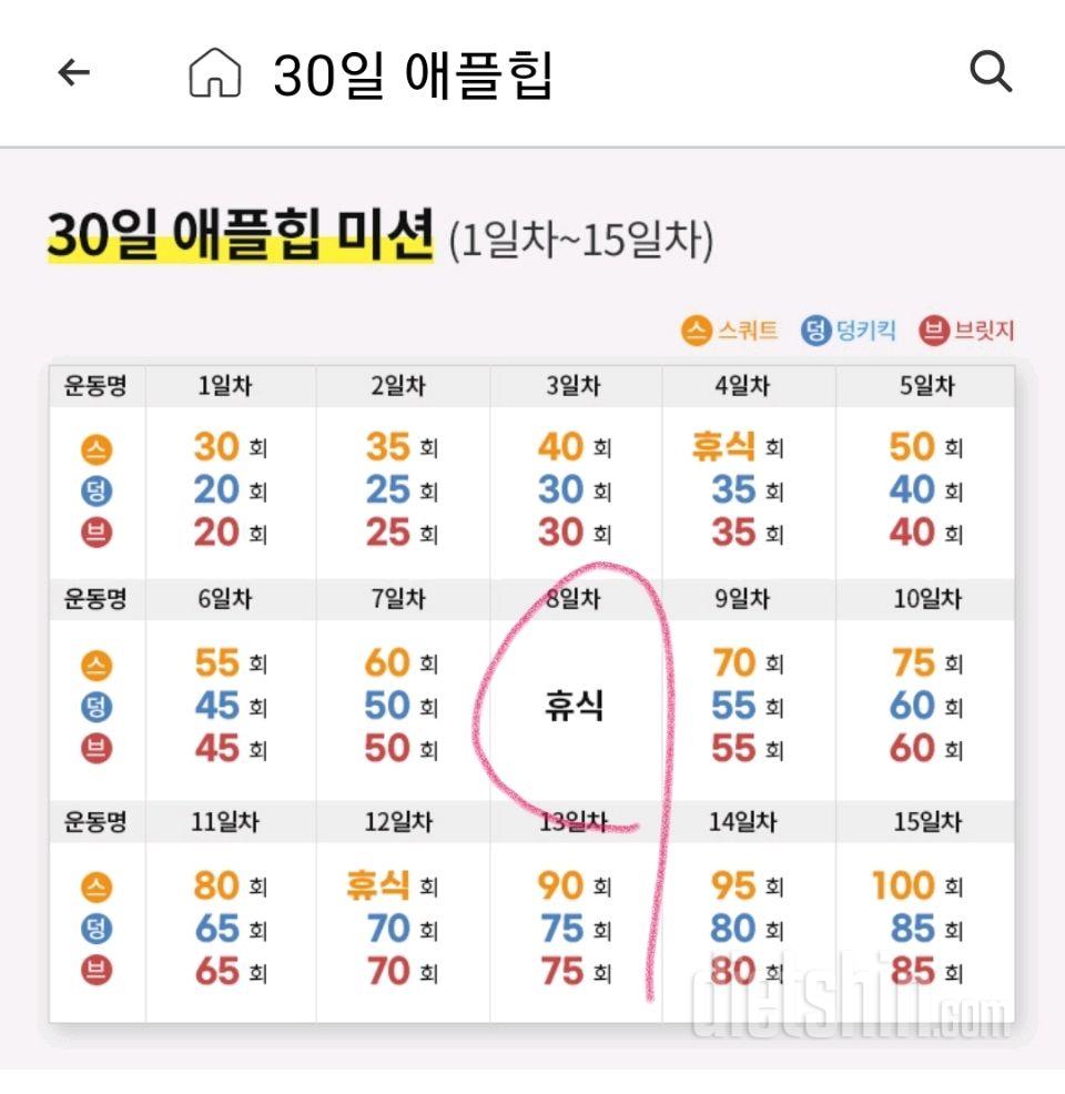 30일 애플힙8일차 성공!