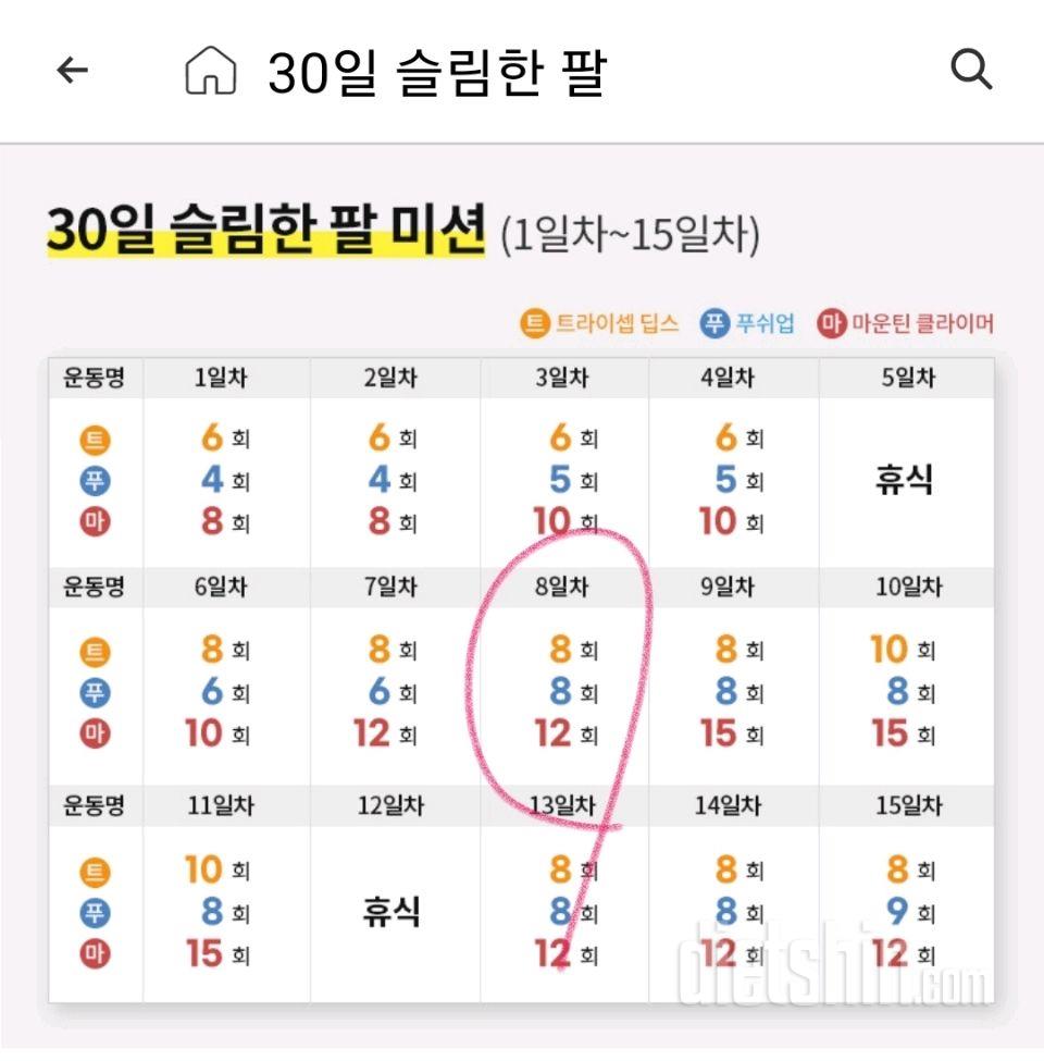 30일 슬림한 팔68일차 성공!