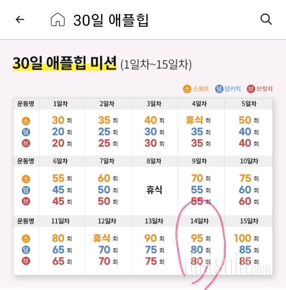 30일 애플힙14일차 성공!