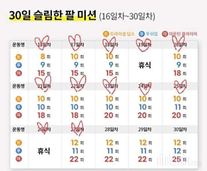 30일 슬림한 팔27일차 성공!