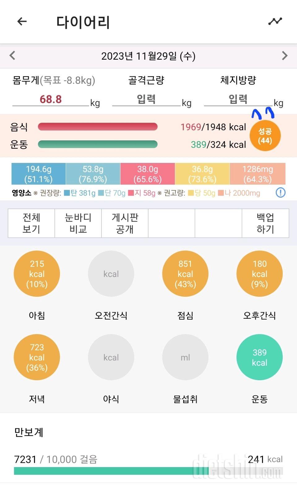 K+17 :  불량 (success13, fail4, +0.1kg)