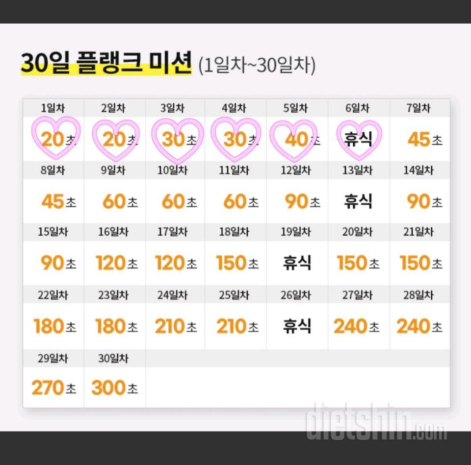 30일 플랭크96일차 성공!