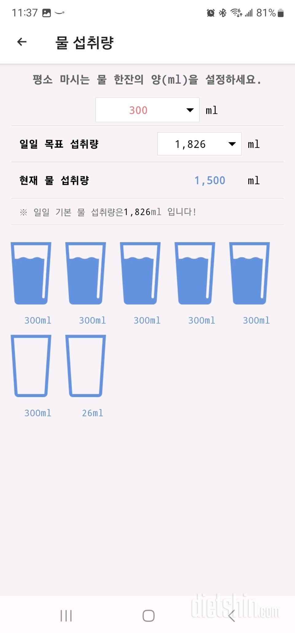 30일 하루 2L 물마시기8일차 성공!