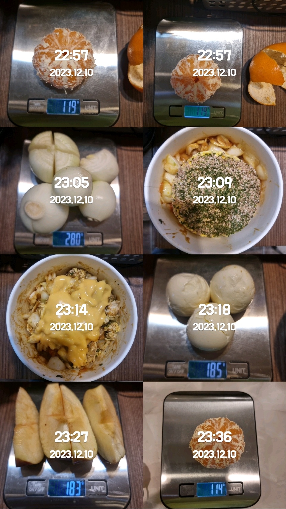 12월 10일( 저녁식사 1110kcal)