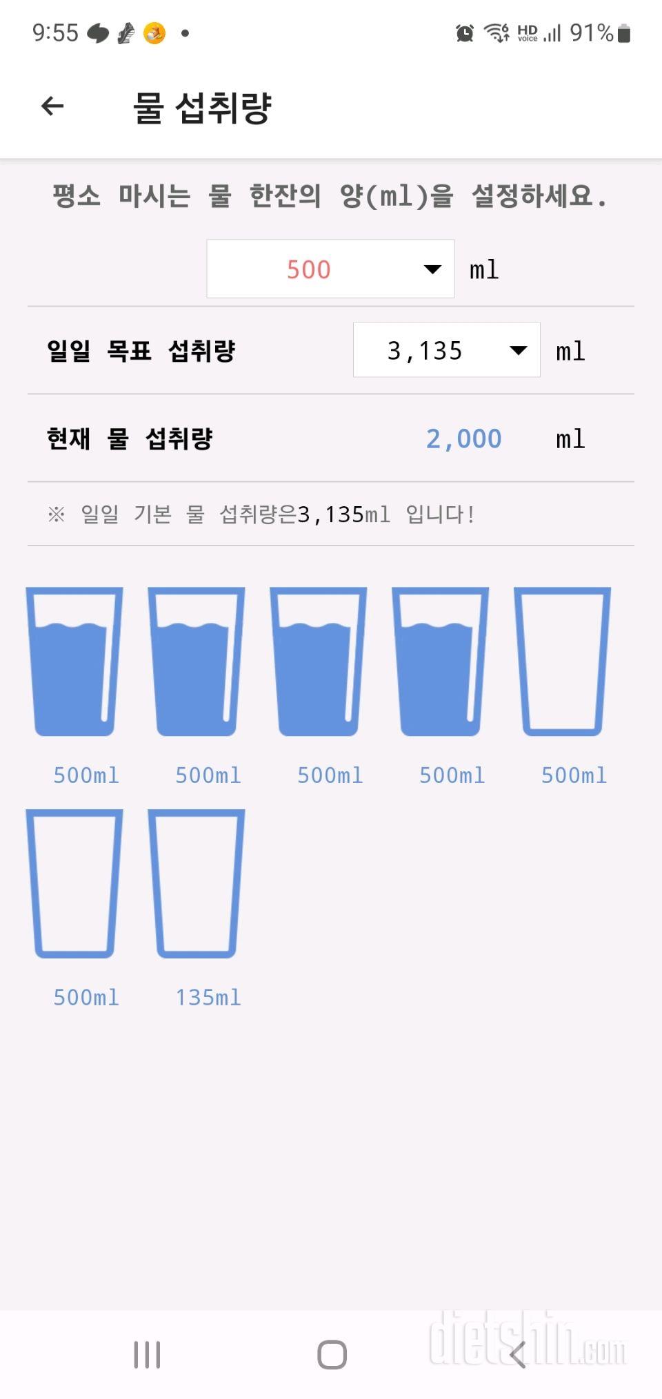 30일 하루 2L 물마시기63일차 성공!