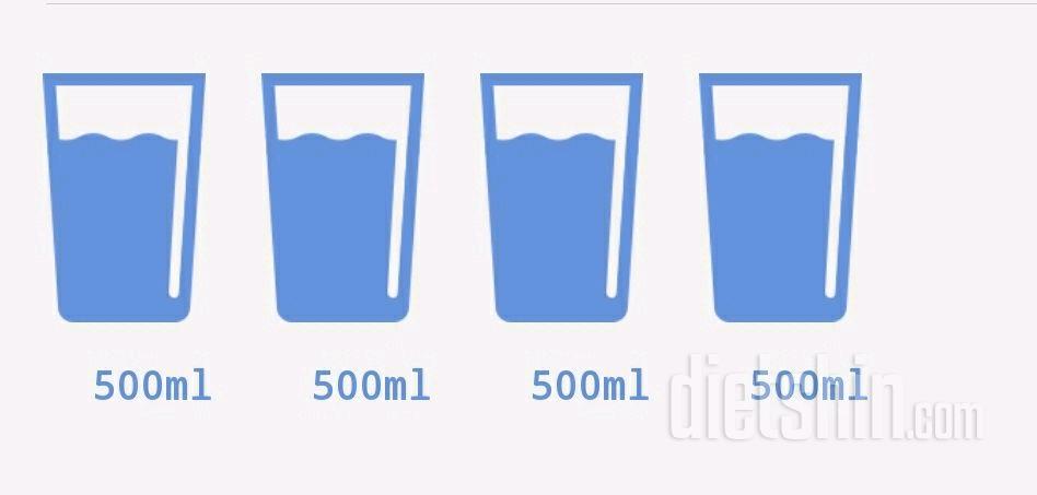 30일 하루 2L 물마시기2일차 성공!