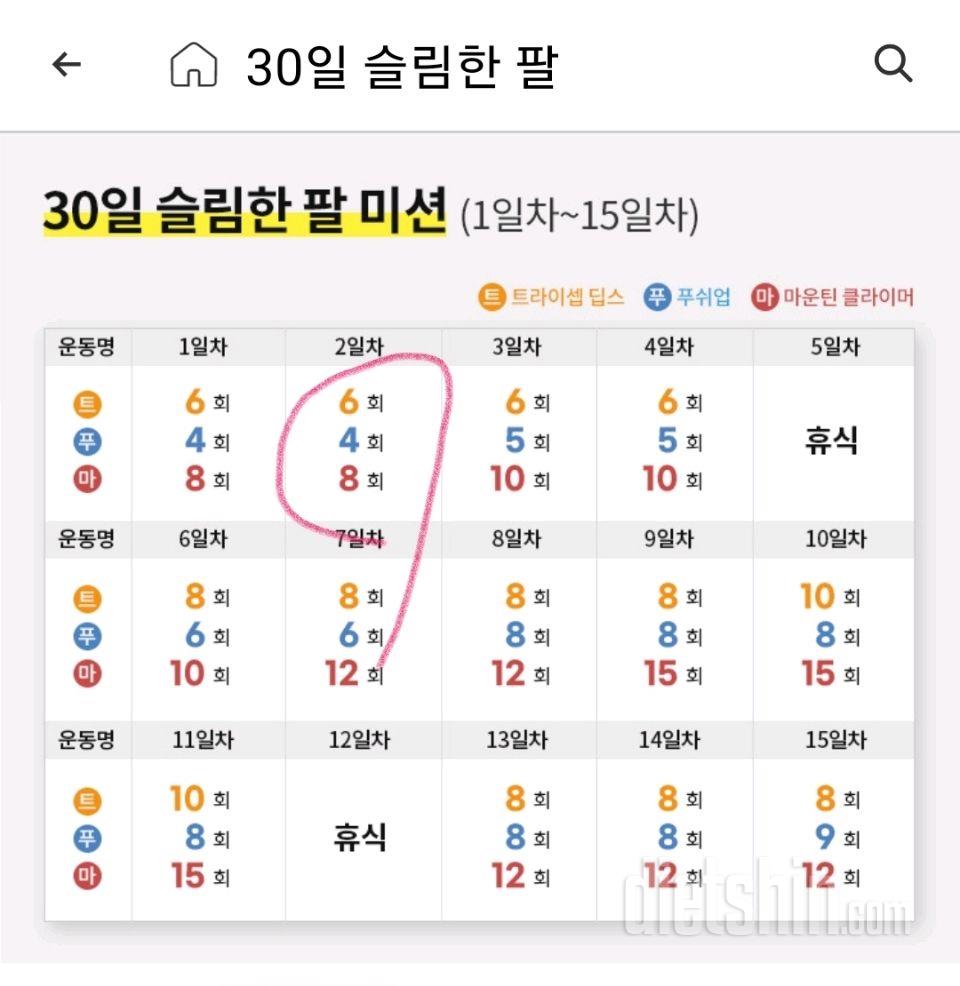 30일 슬림한 팔62일차 성공!