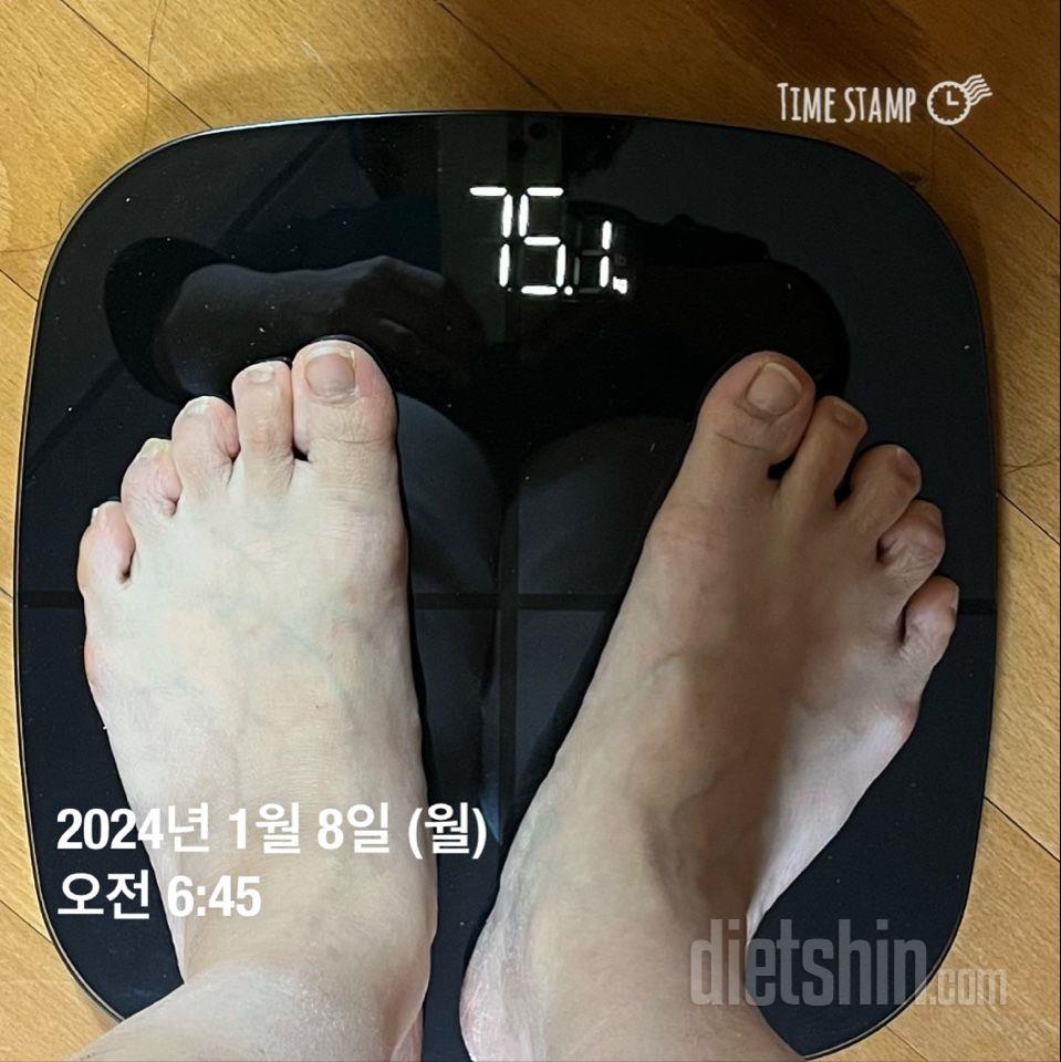 7일 아침 몸무게 재기31일차 성공!